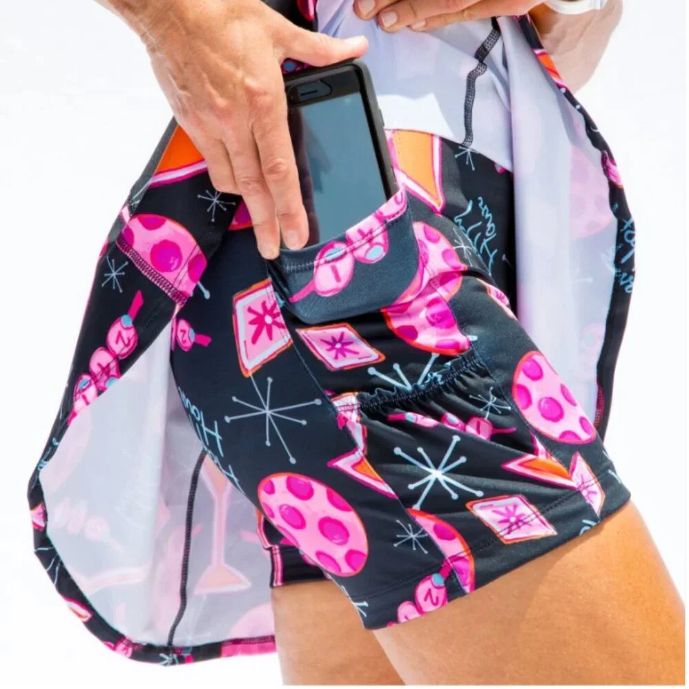 Pickleball Bella Women's Martini Happy Hour 2-4-1 Drop Pleat Skort Pickleball XL - Picture 3 of 6